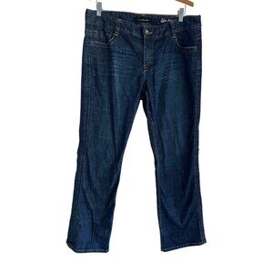 Calvin Klein Jeans Women's Size 16 Lean Bootcut Mid Rise Dark Wash Stretch Denim